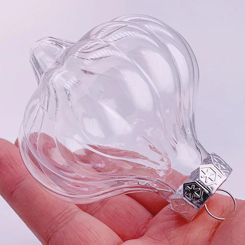 Promocija - 6 komada x DIY nelomljivi prozirni kućni božićni ukrasi kuglica ukras 80 mm plastični luk