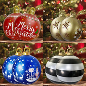 60 cm Ziemassvētku bumbiņu dekorēšana Ūdensnecaurlaidīga Ziemassvētku piepūšamā bumba Ziemassvētku sfēras PVC baloni Ziemassvētku rotājumiem