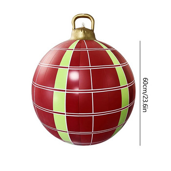60 см коледни топки Декорация Водоустойчива коледна надуваема топка Коледни сфери PVC балони за коледни орнаменти