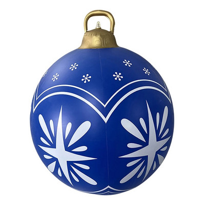 60 cm Ziemassvētku bumbiņu dekorēšana Ūdensnecaurlaidīga Ziemassvētku piepūšamā bumba Ziemassvētku sfēras PVC baloni Ziemassvētku rotājumiem