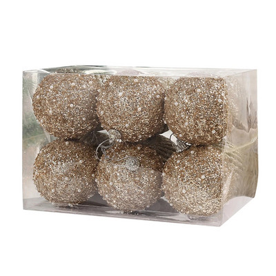 6Gb 8cm mirdzoši Ziemassvētku bumbu rotājumi Ziemassvētku eglīšu rotājumi piekarināmi bumba kāzu ballītei Jaunais gads mājas dekors Navidad