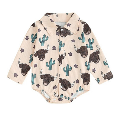 Jaundzimušā zīdaiņa bikses, apģērbi ar garām piedurknēm, nolaižamām piedurknēm, nolaižamām apkaklītēm, pogām, nolaižamām govs/cepures apdruku, kombinezoni, kombinezoni, apģērbi meitenēm, zēniem