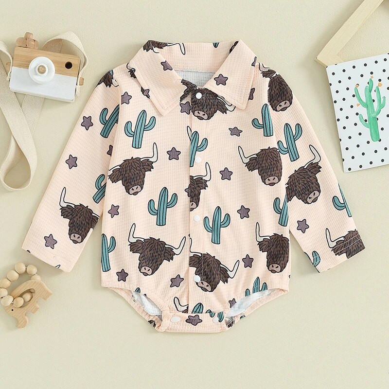 Jaundzimušā zīdaiņa bikses, apģērbi ar garām piedurknēm, nolaižamām piedurknēm, nolaižamām apkaklītēm, pogām, nolaižamām govs/cepures apdruku, kombinezoni, kombinezoni, apģērbi meitenēm, zēniem