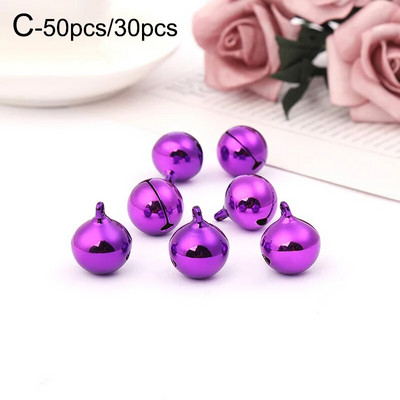 30/50 kom Šarena zvončića Metalna zvončića Ukrasi za božićno drvce Festivalski dekori za zabave DIY Dodaci za rukotvorine Božićni pribor