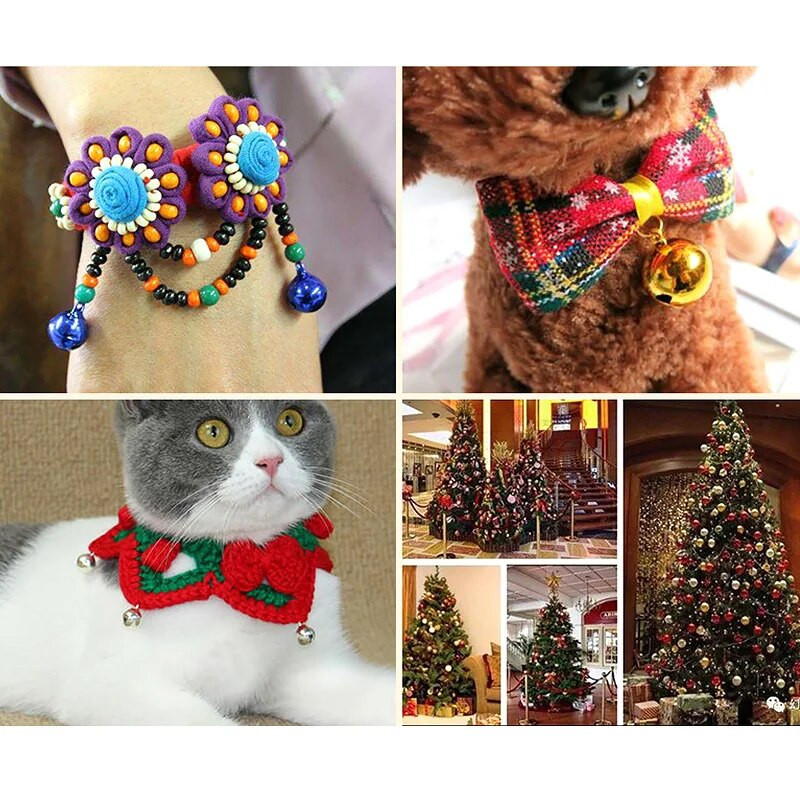 30/50 kom Šarena zvončića Metalna zvončića Ukrasi za božićno drvce Festivalski dekori za zabave DIY Dodaci za rukotvorine Božićni pribor