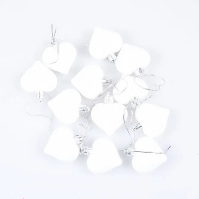 Božićne kuglice u obliku srca Ukrasi za božićne kuglice Set Dodaci za božićne ukrase Božićni blagdanski ukrasi za vjenčanje Crveni