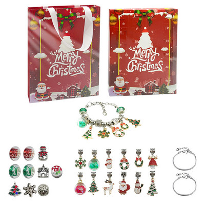 24 kalendara s odbrojavanjem Advent iznenađenja Slijepe kutije Set Božićni privjesci Set narukvica DIY Kreativni ukrasi Božićni darovi za djecu