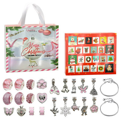 24 kalendara s odbrojavanjem Advent iznenađenja Slijepe kutije Set Božićni privjesci Set narukvica DIY Kreativni ukrasi Božićni darovi za djecu