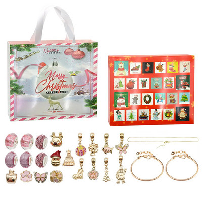 24 kalendara s odbrojavanjem Advent iznenađenja Slijepe kutije Set Božićni privjesci Set narukvica DIY Kreativni ukrasi Božićni darovi za djecu