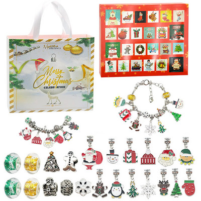 24 kalendara s odbrojavanjem Advent iznenađenja Slijepe kutije Set Božićni privjesci Set narukvica DIY Kreativni ukrasi Božićni darovi za djecu