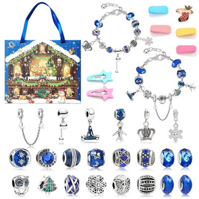 24 kalendara s odbrojavanjem Advent iznenađenja Slijepe kutije Set Božićni privjesci Set narukvica DIY Kreativni ukrasi Božićni darovi za djecu