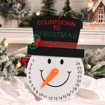 Felt Santa Claus Christmas Countdown Calendar Καλά Χριστουγεννιάτικη διακόσμηση για το σπίτι 2023 Χριστούγεννα Χριστούγεννα Navidad Noel Νέο Έτος Ημερολόγιο