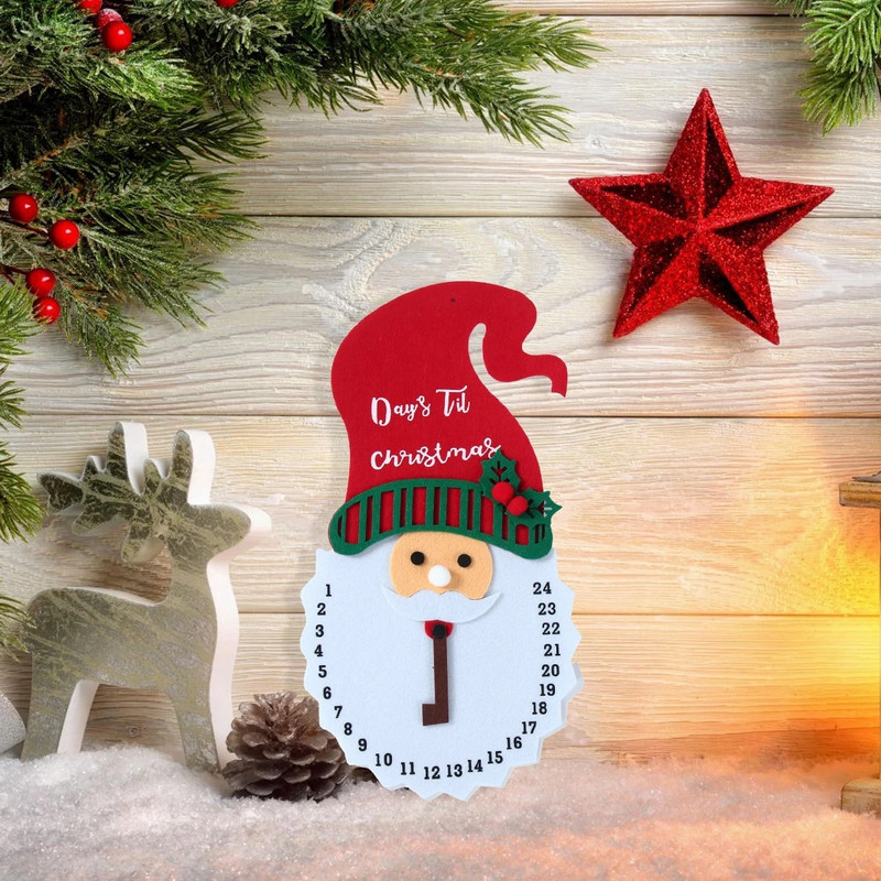 Djed Božićnjak od filca Božićni kalendar s odbrojavanjem Sretan Božić Dekoracija za dom 2023 Božić Božić Navidad Noel Novogodišnji kalendar
