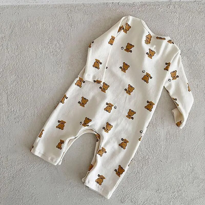 Kombinezoni s dugim rukavima iz crtanih filmova, djevojčice, pamuk, mekane, slatke hlače s printom, proljeće, jesen, novorođenčad, tanka, mekana penjačka odjeća