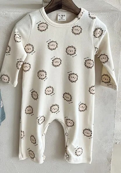 Kombinezoni s dugim rukavima iz crtanih filmova, djevojčice, pamuk, mekane, slatke hlače s printom, proljeće, jesen, novorođenčad, tanka, mekana penjačka odjeća