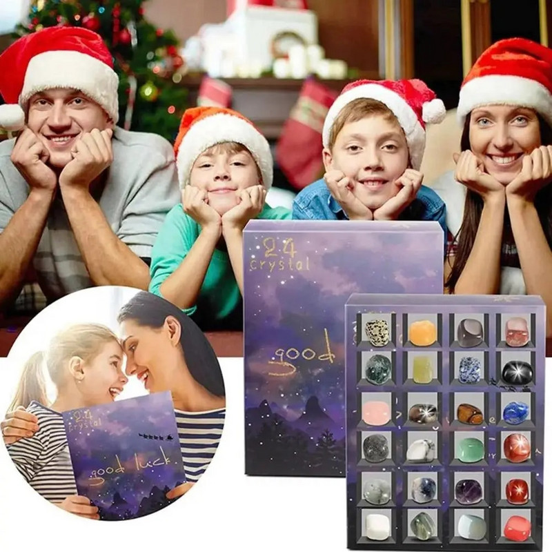 Božićni kalendar za noć vještica 24-dnevni praznici s odbrojavanjem Adventski kalendari sa kamenjem i draguljima Kalendar za praznike za zabavu G G4I0