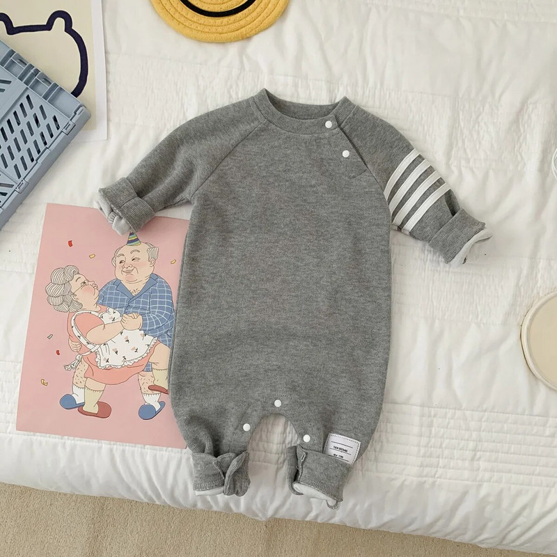 Infantil Dječaci Bodi s dugim rukavima Djevojčica Jednobojni pulover s O izrezom Novorođena beba Nova modna odjeća za van