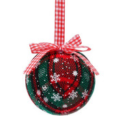 Akció - Karácsonyi dekorációs dísz, 80 mm-es Scotch Check Ball, 3/csomag
