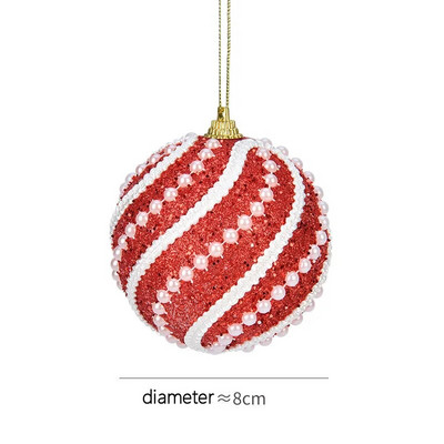 8 cm valge jõulukuul jõulukuuseehted jõulukaunistused kodupuu jaoks dekoratiivsed vahtpallid 2023 uusaasta 3tk/karp