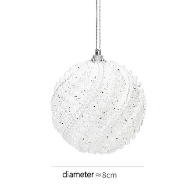 8 cm valge jõulukuul jõulukuuseehted jõulukaunistused kodupuu jaoks dekoratiivsed vahtpallid 2023 uusaasta 3tk/karp