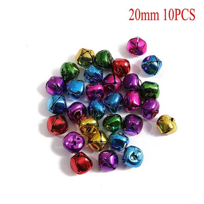 Ziemassvētku rotājuma zvaniņi gludināmas krelles, mazas festivāla ballīšu dekorēšanai Ziemassvētku eglīšu rotājumi DIY amatniecības piederumi