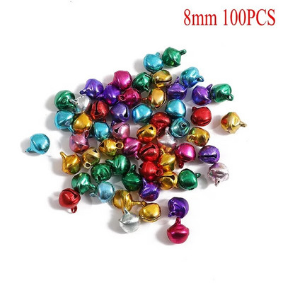 Ziemassvētku rotājuma zvaniņi gludināmas krelles, mazas festivāla ballīšu dekorēšanai Ziemassvētku eglīšu rotājumi DIY amatniecības piederumi