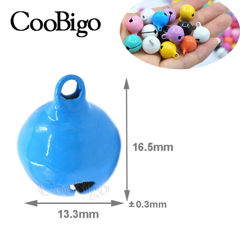 Metalna zvončića Mini zvončići za zvončiće za DIY ukrase za ručni rad Božićni novogodišnji ukrasi Macaron Boja Bakar 13 mm