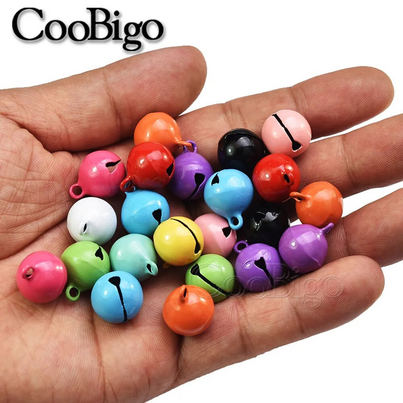 Metalna zvončića Mini zvončići za zvončiće za DIY ukrase za ručni rad Božićni novogodišnji ukrasi Macaron Boja Bakar 13 mm