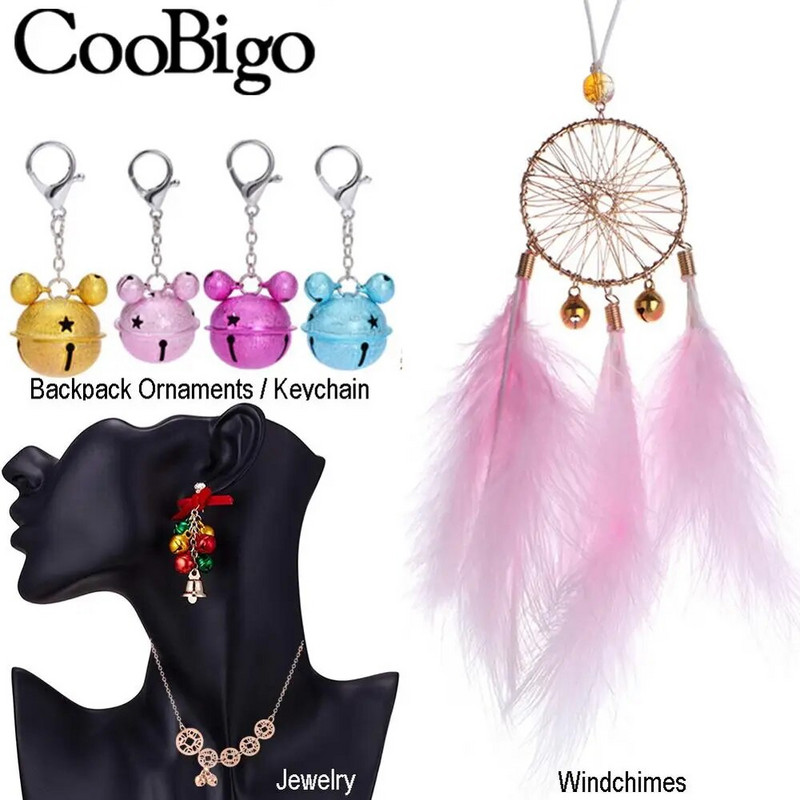 Metalna zvončića Mini zvončići za zvončiće za DIY ukrase za ručni rad Božićni novogodišnji ukrasi Macaron Boja Bakar 13 mm