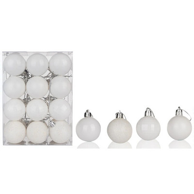 24 kom/set 4 cm kuglica za božićno drvce Viseći ukrasi za kućnu zabavu Božićne kuglice Svijetle galvanizirane kuglice