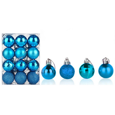 24 kom/set 4 cm kuglica za božićno drvce Viseći ukrasi za kućnu zabavu Božićne kuglice Svijetle galvanizirane kuglice