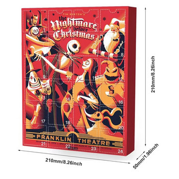 2023 Advent Calendar Christmas Countdown Advent 24 Days Horror Ornament Кукла Хелоуин Кошмар Парти консумативи за детски подаръци