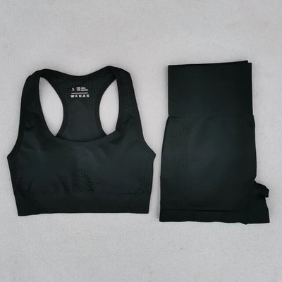 Ljetni bešavni set za jogu Ženska sportska odjeća Odjeća za teretanu Kratki rukavi Crop Top Sportski grudnjak Tajice visokog struka Sportska odijela