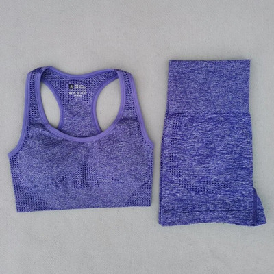 Ljetni bešavni set za jogu Ženska sportska odjeća Odjeća za teretanu Kratki rukavi Crop Top Sportski grudnjak Tajice visokog struka Sportska odijela