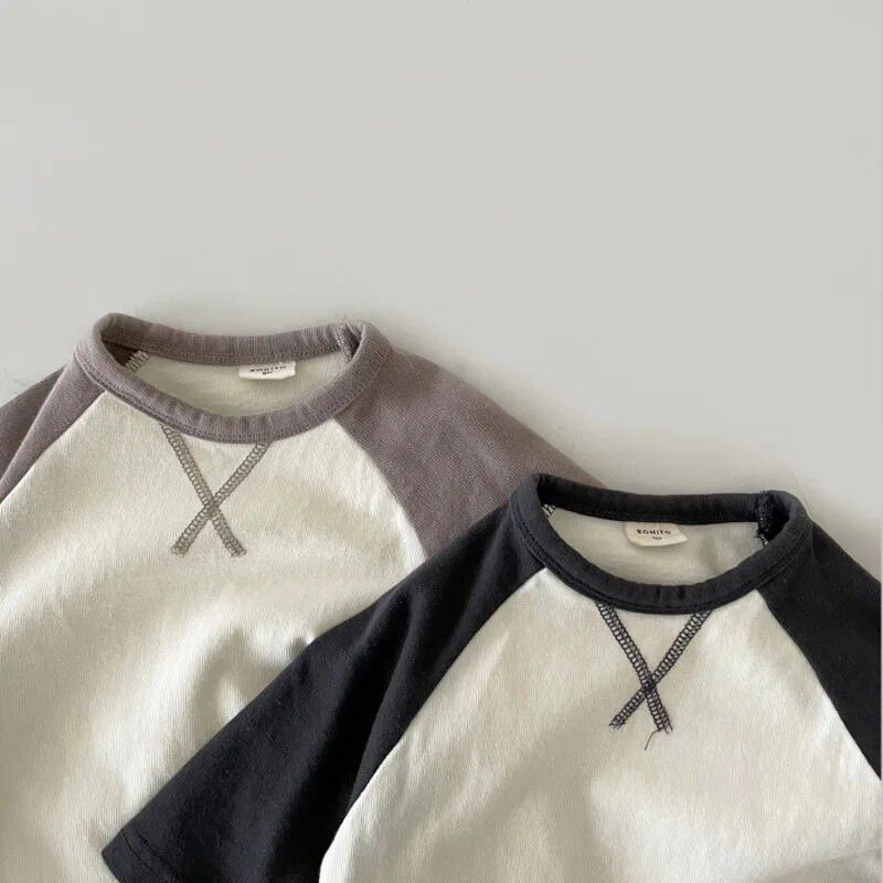 Bodi za novorođenčad koji odgovara bojama Dječaci Jednostavan pulover s O-izrezom Onesie Infantil Pidžama za djevojčice od čistog pamuka Ležerna mekana kućna odjeća