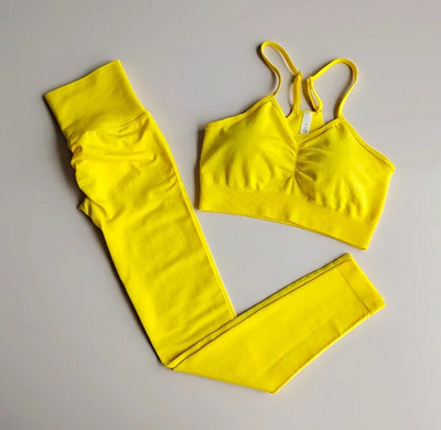 2023. aasta õmblusteta joogakomplekt, naiste 2 tk. spordikomplektid, jõusaaliriided, treeningud, spordirõivad, spordirõivad, ülaosa kõrge vöökohaga säärised, spordiülikonnad