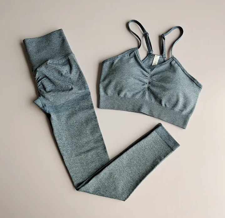 2023. aasta õmblusteta joogakomplekt, naiste 2 tk. spordikomplektid, jõusaaliriided, treeningud, spordirõivad, spordirõivad, ülaosa kõrge vöökohaga säärised, spordiülikonnad