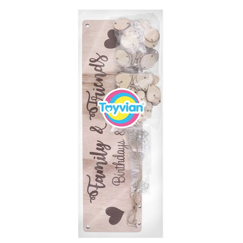 Kalendar Rođendanska obiteljska ploča Drveni viseći podsjetnik Zidna ploča Diy Datehome Podsjetnik Drveni darovi za prijatelje Menološki dekor