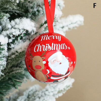 7 cm Ziemassvētku eglītes dekoru piekarināmā bumba, radoša bumbiņa, apdrukāta Ziemassvētku ballīšu piederumi, piekaramie Ziemassvētku kuloni dāvanu kastīte