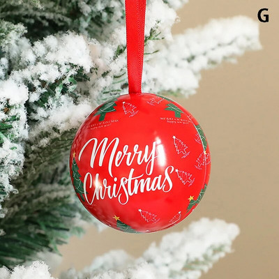 7 cm Ziemassvētku eglītes dekoru piekarināmā bumba, radoša bumbiņa, apdrukāta Ziemassvētku ballīšu piederumi, piekaramie Ziemassvētku kuloni dāvanu kastīte