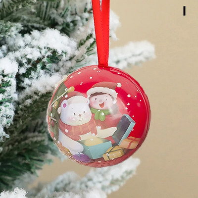7 cm Ziemassvētku eglītes dekoru piekarināmā bumba, radoša bumbiņa, apdrukāta Ziemassvētku ballīšu piederumi, piekaramie Ziemassvētku kuloni dāvanu kastīte