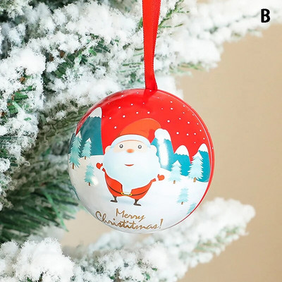 7 cm Ziemassvētku eglītes dekoru piekarināmā bumba, radoša bumbiņa, apdrukāta Ziemassvētku ballīšu piederumi, piekaramie Ziemassvētku kuloni dāvanu kastīte