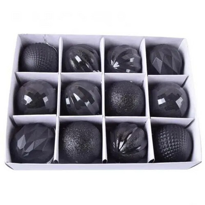 12gab 6cm mirdzoša Ziemassvētku eglītes bumbiņas, krāsainas Ziemassvētku eglītes dekoratīvās bumbas piekarināms kulons Mājas rotājumi Jaungada dāvana