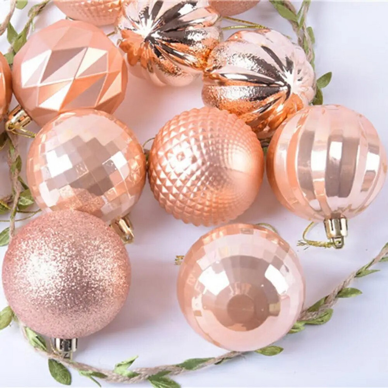 12gab 6cm mirdzoša Ziemassvētku eglītes bumbiņas, krāsainas Ziemassvētku eglītes dekoratīvās bumbas piekarināms kulons Mājas rotājumi Jaungada dāvana