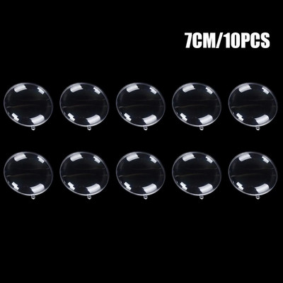 10 komada plastične prozirne plosnate kuglice božićni ukrasi vjenčani slatkiši Božićna poklon kutija Viseći privjesak Dekoracija za zabavu Noel Nova godina 2022.