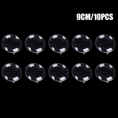 10 komada plastične prozirne plosnate kuglice božićni ukrasi vjenčani slatkiši Božićna poklon kutija Viseći privjesak Dekoracija za zabavu Noel Nova godina 2022.