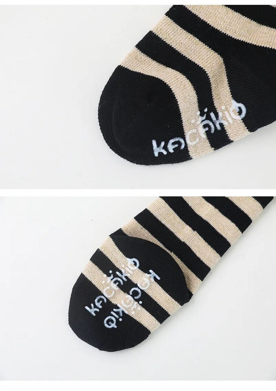 Vintage crne/zlatne pruge najlonske čarape za školarke, jesenske mornarske najlonske čarape za djevojčice, male čarape, dječje tajice, dječje najlonske čarape