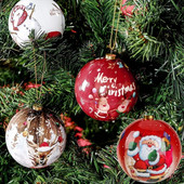 1vnt Kalėdiniai rutuliai Kalėdų eglutės papuošalai Kamuolys Kalėdų kabantys eglutės pakabukai Namų vakarėlio dekoras 2022 Naujųjų metų dovana Noel Navidad