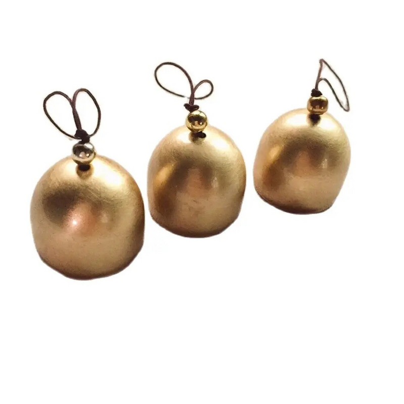 5gab Ziemassvētku metāla maza zvana koka kulonu rotājums Ziemassvētku ballītes vēja zvani DIY Materiāls Amatniecība Aksesuāri Džingle Ornaments