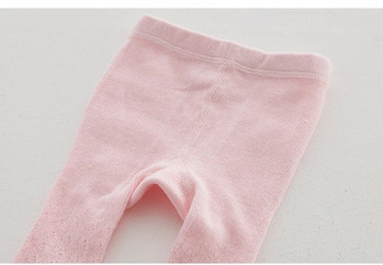 Бебешки чорапогащник в летен стил 1-6T, розово, бежово, плътни цветове, издълбани, детски момичета, бебешки чорапогащник, детски чорапи, чорапи за момиче